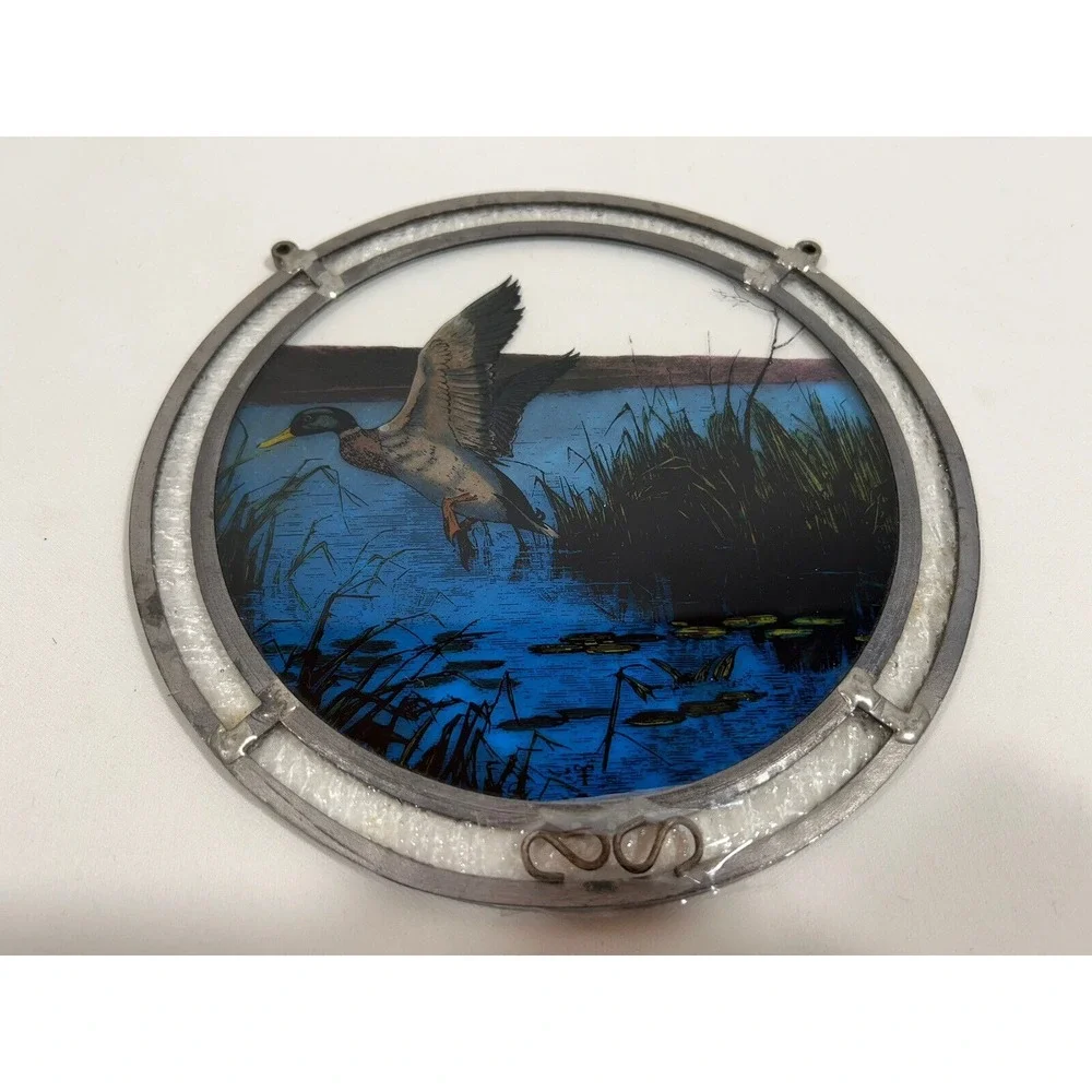 Waterfowl Window Suncatcher Panel Hanging Decor Rustic Cabin‎